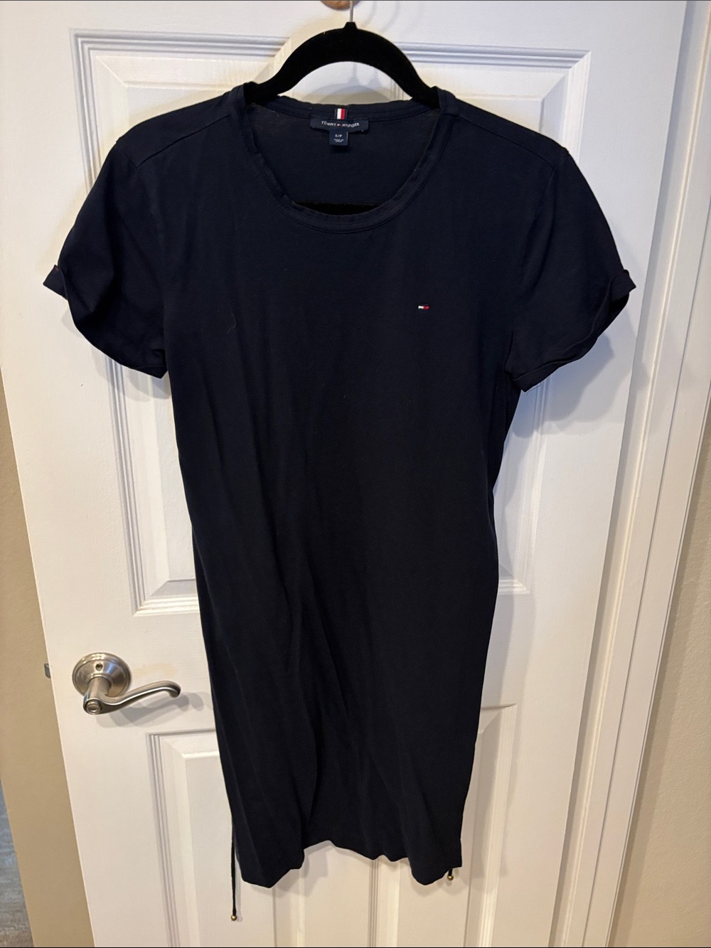 Tommy Hilfiger Navy Short Sleeve Crew Tee Dress